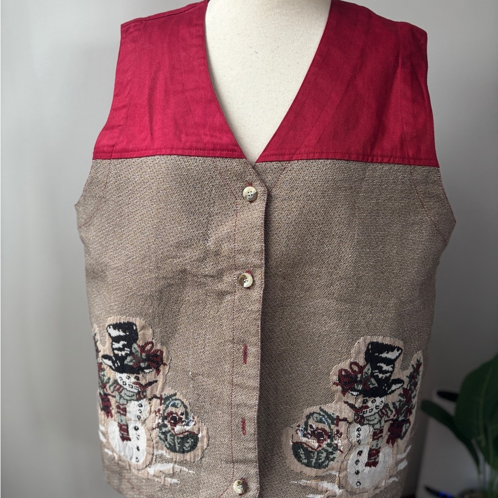 Element Red and Brown Casual Vest